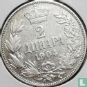 Serbien 2 Dinara 1904 - Bild 1