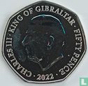 Gibraltar 50 pence 2022 "Charles & Elizabeth" - Afbeelding 1