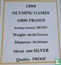 Benin 1000 francs 1992 (PROOF) "Summer Olympics in Barcelona" - Afbeelding 3
