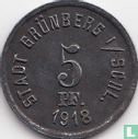 Grünberg 5 pfennig 1918 - Image 1