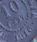 Belgique 10 centimes 1916 (1916 •) - Image 3