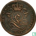 België 1 centime 1874 - Afbeelding 1