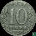 Thale 10 pfennig 1921 (zink - type 1) - Afbeelding 1