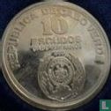 Cap-Vert 10 escudos 1985 (BE - argent) "10th anniversary of Independence" - Image 1