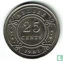 Belize 25 cents 1981 - Afbeelding 1