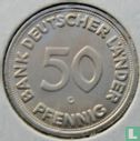 Duitsland 50 pfennig 1950 (BANK DEUTSCHER LÄNDER - G) - Afbeelding 2
