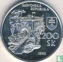 Slowakije 200 korun 1998 "150 years Railway in Slovakia" - Afbeelding 1