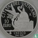 Vaticaan 10 euro 2021 (PROOF - kleurloos) "75th anniversary of UNESCO" - Afbeelding 2