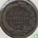 Oostenrijk 1 kreutzer  1780 (W - type 1) - Afbeelding 1