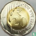 India 20 rupees 2021 (Mumbai) - Image 1