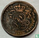 België 2 centimes 1835 (smalle rand - BRAEMT F - overslag) - Afbeelding 1