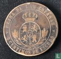 Espagne 5 centimos de escudo 1868 (étoile à 3 pointes) - Image 2