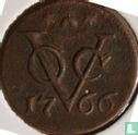 VOC 1 duit 1766 (Zeeland - plume) - Image 1