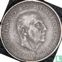 Spain 1 peseta 1966 (1969 - misstrike) - Image 2