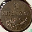 Austria 2 kreuzer 1848 - Image 1
