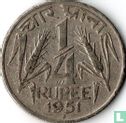 India ¼ rupee 1951 (Bombay) - Afbeelding 1