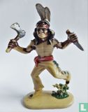 Indien avec tomahawk et poignard (blanc) - Image 1