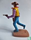 Cowboy rennend met revolver (paars blauw) - Afbeelding 3