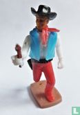 Cowboy rennend met revolver (wit rood) - Afbeelding 4
