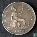 Verenigd Koninkrijk 1 penny 1875 (breed jaartal) - Afbeelding 1