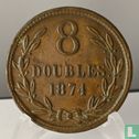 Guernsey 8 doubles 1874 - Afbeelding 1
