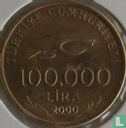 Turkije 100.000 lira 2000 "75th anniversary Republic of Turkey" - Afbeelding 1