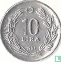 Turkey 10 lira 1981 - Image 1
