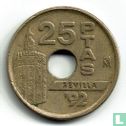 Espagne 25 pesetas 1992 "Universal Exposition of Seville in 1992" - Image 2
