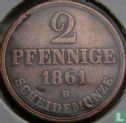 Hannover 2 pfennige 1861 - Afbeelding 1