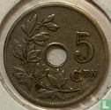 Belgique 5 centimes 1920 (NLD - fauté) - Image 2