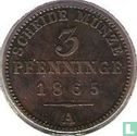 Pruisen 3 pfenninge 1865 - Afbeelding 1