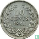 Nederland 10 cents 1889 - Afbeelding 1
