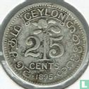 Ceylon 25 cents 1895 - Afbeelding 1
