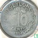 Ceylon 10 cents 1894 - Afbeelding 1