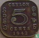 Ceylon 5 cents 1942 - Image 1
