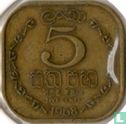 Ceylon 5 cents 1968 - Image 1