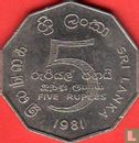 Sri Lanka 5 rupees 1981 "50 years of Right to election - Universal adult franchise" - Afbeelding 1