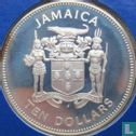 Jamaica 10 dollars 1981 (PROOF) "American crocodile" - Image 2