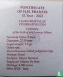 Vatikan 5 Euro 2023 (PP) "100th anniversary Birth of Don Lorenzo Milani" - Bild 3
