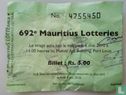 692eme  Mauritius Lotteries - Image 1
