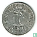 Ceylon 10 Cent 1911 - Bild 1