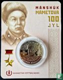 Kasachstan 100 Tenge 2022 (Coincard) "100th anniversary birth of Manshuk Mametova" - Bild 1