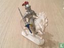 Knight with lance pointing down on horseback - Image 1