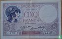 Frankrijk 5 francs (achterzijde violet) - Afbeelding 1