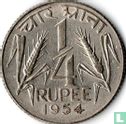 India ¼ rupee 1954 (type 1) - Afbeelding 1
