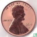 United States 1 cent 2019 (W - reverse PROOF) - Image 1