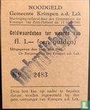Noodgeld 1 gulden Krimpen a.d. Lek (Ontwaard) PL636.1 - Afbeelding 1