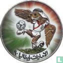 Verenigde Arabische Emiraten 1 dirham 1990 (gekleurd) "Qualification of the UAE football team for Football World Cup in Italy" - Afbeelding 1
