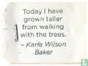 Today I have grown taller from walking with the trees.  - Karle Wilson Baker - Afbeelding 1