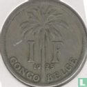 Belgian Congo 1 franc 1925 (FRA) - Image 1